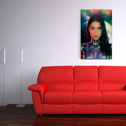 Androida Canvas – Featuring Stella Versini – Displayed on a wall in a living space